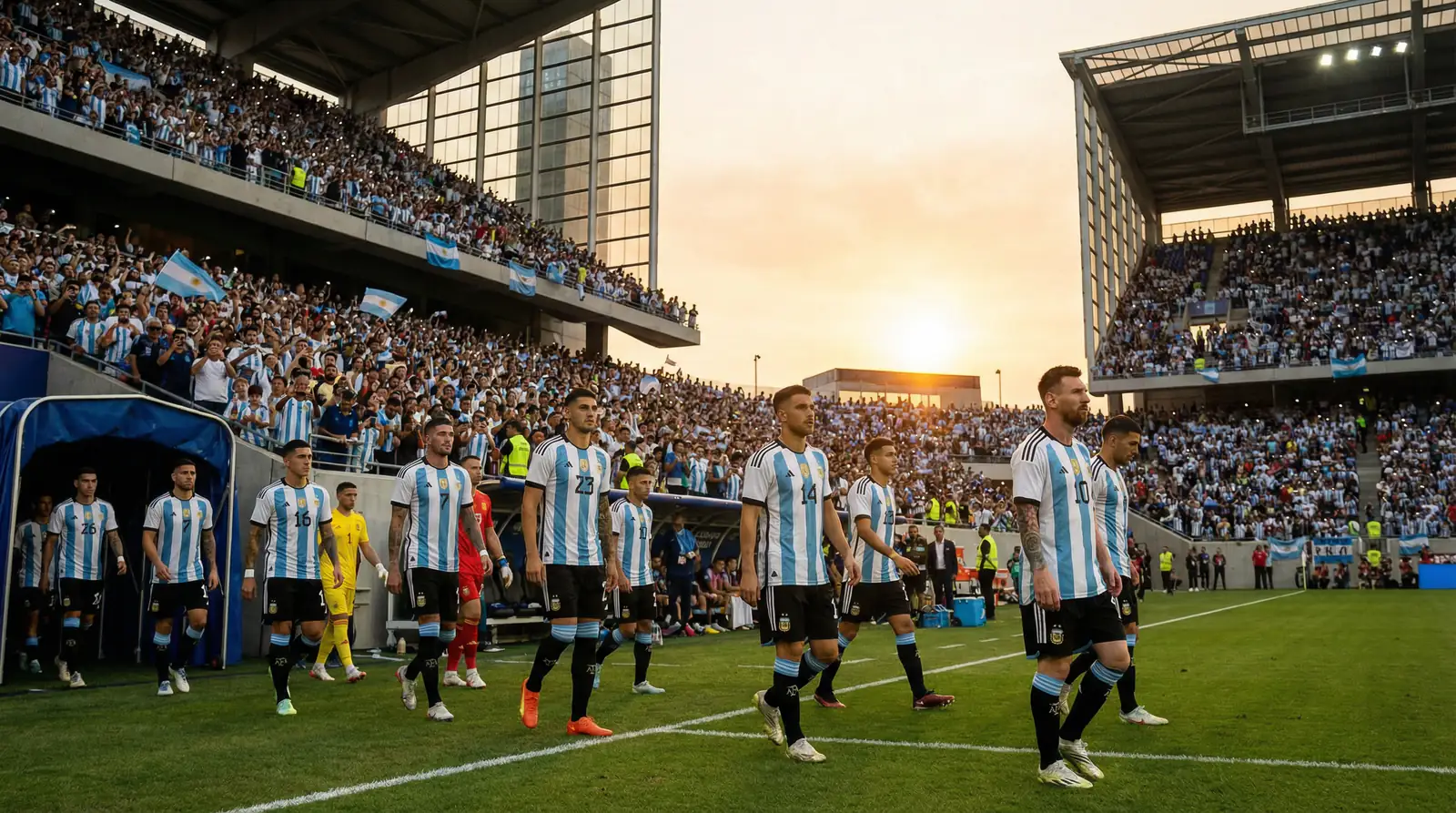 Argentinas landslag med Lionel Messi som forsvarer VM-tittelen i 2026