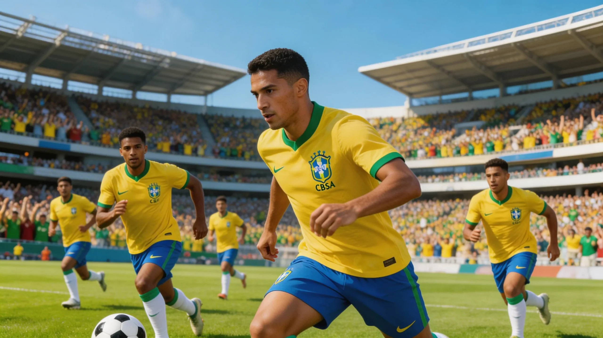 Brasils landslag i den ikoniske gule drakten under VM 2026