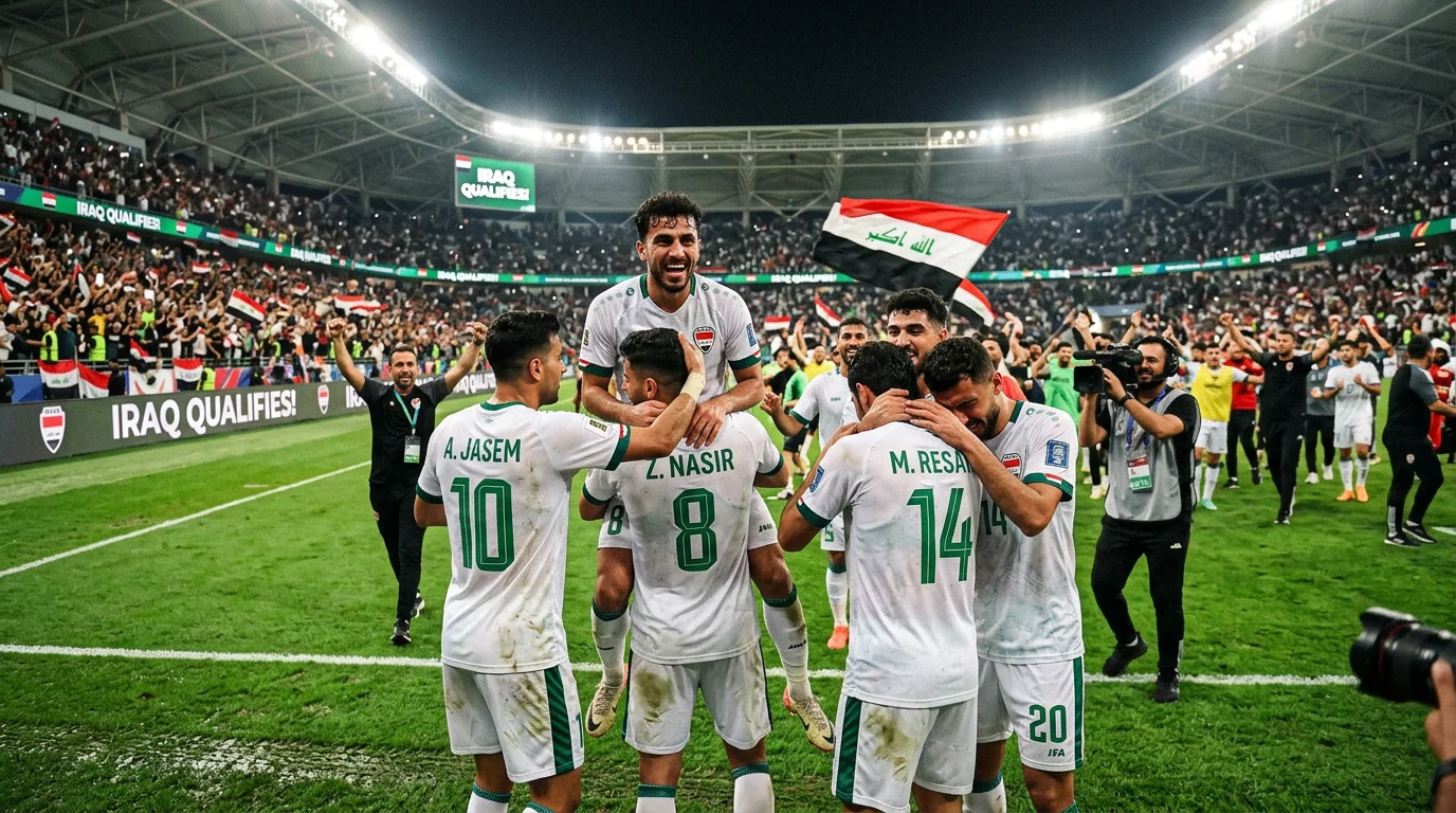Iraks landslag feirer VM-kvalifisering etter 40 års fravær