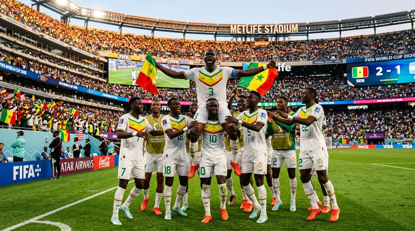 Senegals landslag i VM 2026 med den afrikanske mester-drakten