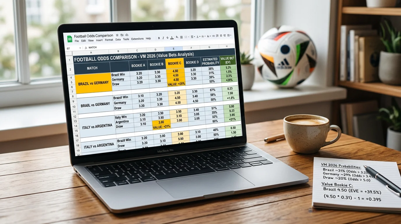 Analyse av value bets og verdifulle oddsmuligheter før VM 2026